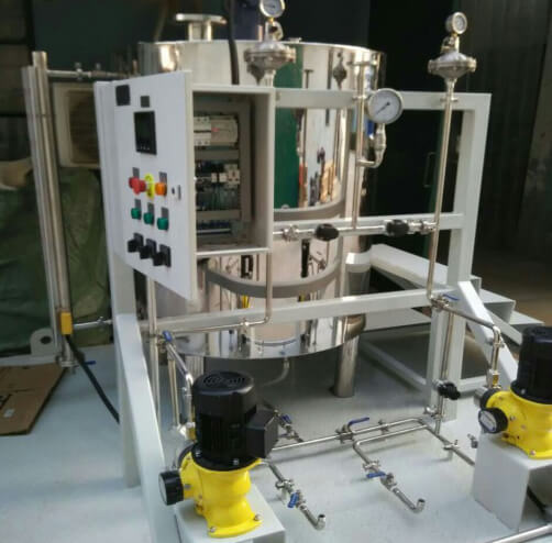 color protectant dosing system for apple juice