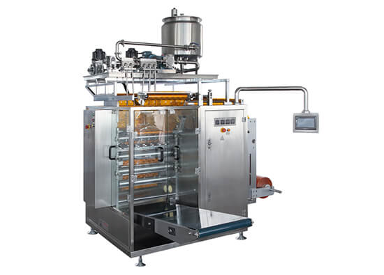 Four sealed bags filling machine