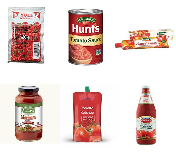 tomato ketchup products end package