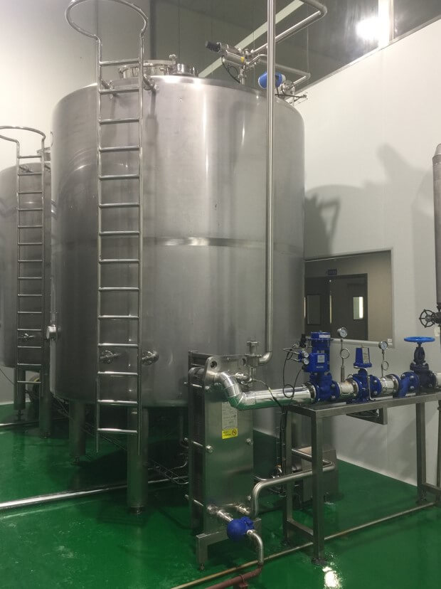 jacket mixing tank for reconstituted juice dilution line
