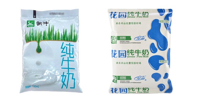 Aseptic pillow pouches for milk