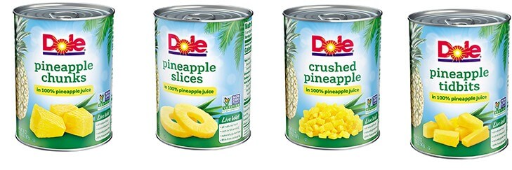 Canned pineapple package