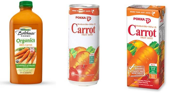 carrot juice containers