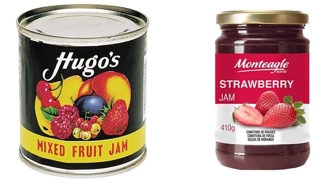Fruit jam containers