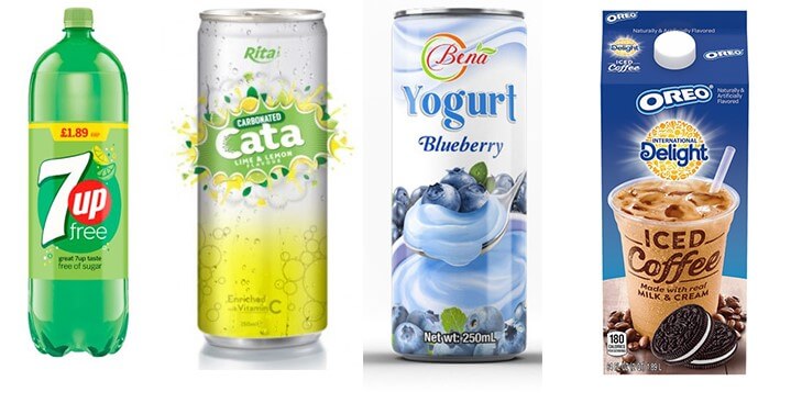 Flavored beverage containers