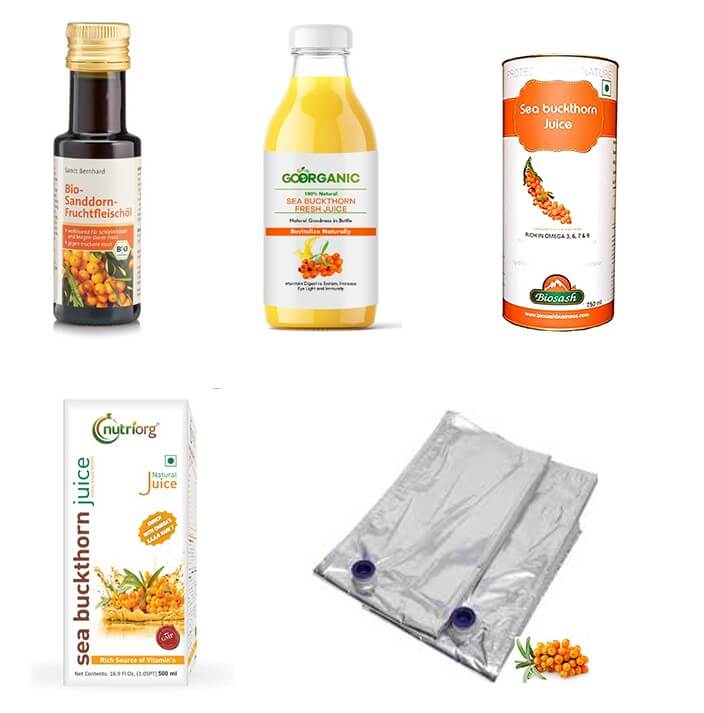 sea buckthorn end products and package