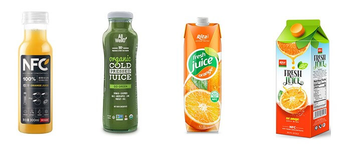 Fruit-Topped Juice Bottles : juice packaging system