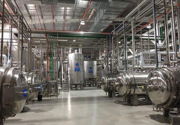 reconstituted milk processing plant