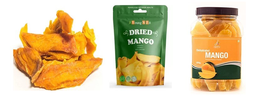 dried mango chips package