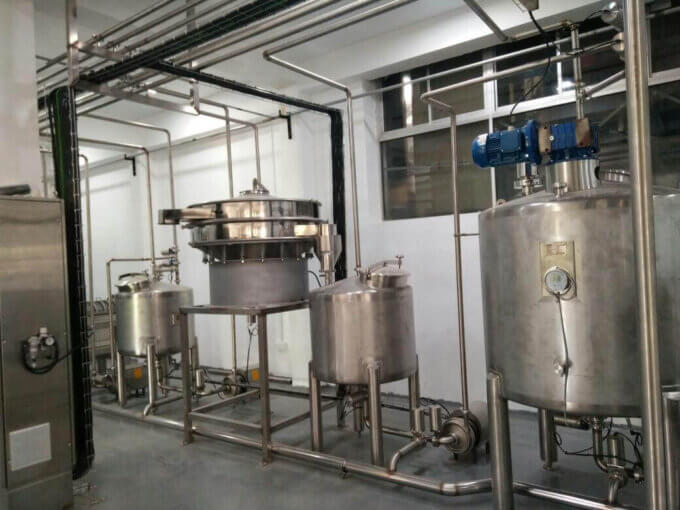 coconut milk filtering and storage tank
