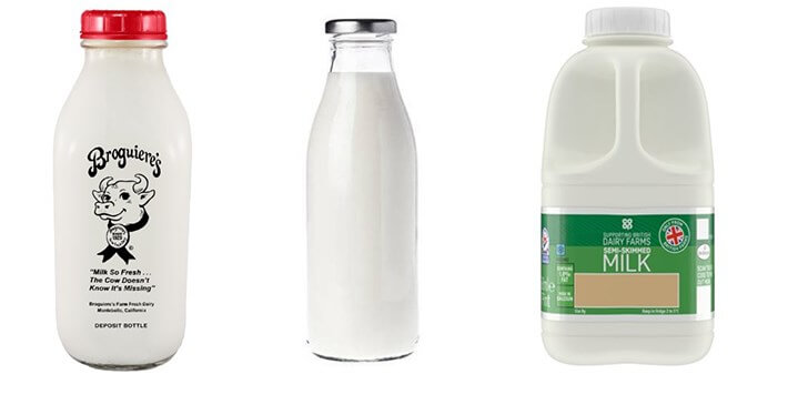 bottled milk containers