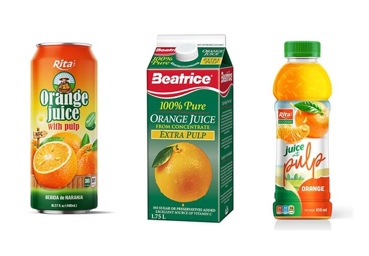 orange juice with pulp package orange juice with pulp package
