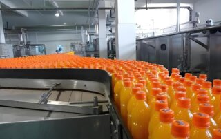 orange juice with pulp processing